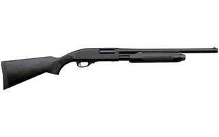 The Remington 18.5 inch 870 Express Synthetic Tactical is a Pump Action 12 Gauge Shotgun with 3" Chamber, 4-Shot Tube and a bead front sight